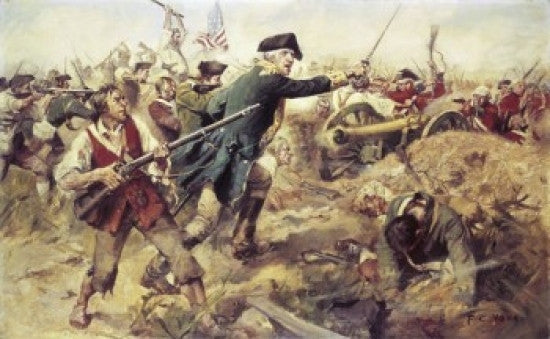 General John Stark at the Battle of Bennington, Vermont 1902 Fine Art Print by Frederick Coffay Yohn
