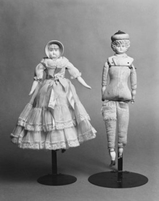 Close-up of Antique Bisque Dolls c.1880 Fine Art Print
