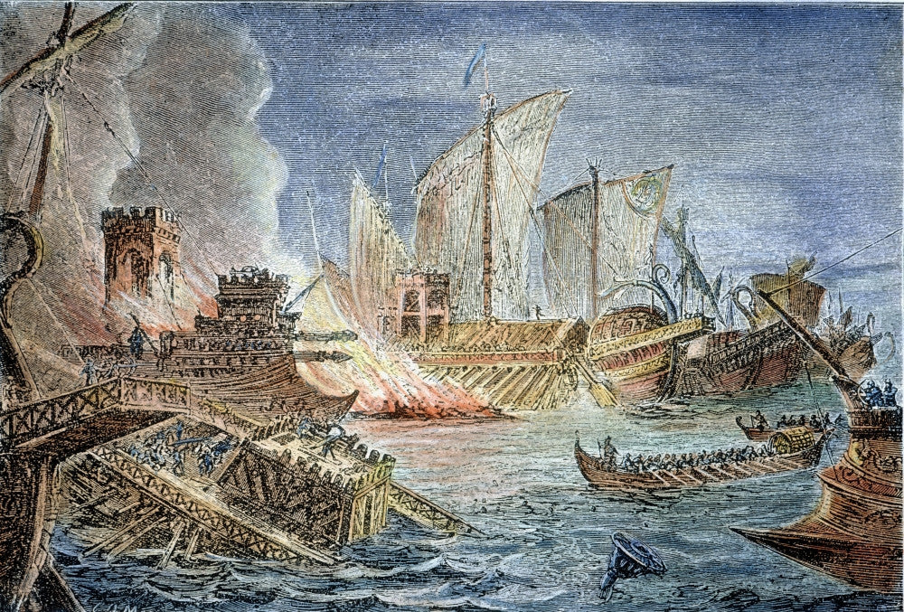 Battle of Actium 31 B.C. Fine Art Print - Victory of Octavian