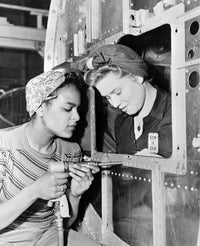 Douglas Aircraft Factory Poster Print Featuring Women at Work