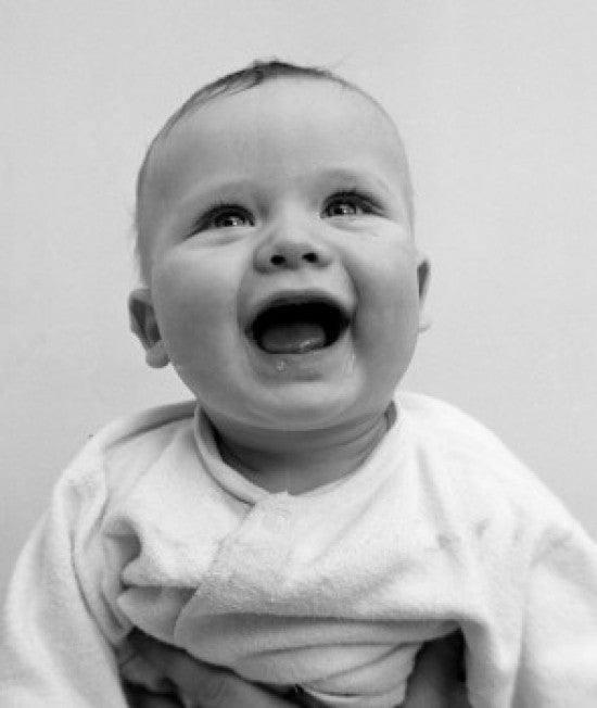 Happy Baby with Mouth Wide Open Fine Art Print - Various Sizes