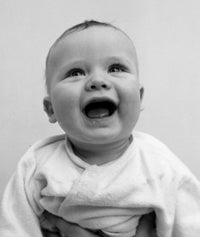 Happy Baby with Mouth Wide Open Fine Art Print - Various Sizes