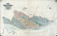 Historic Tacoma Map from 1873 by Olmsted and Radford - Fine Art Print