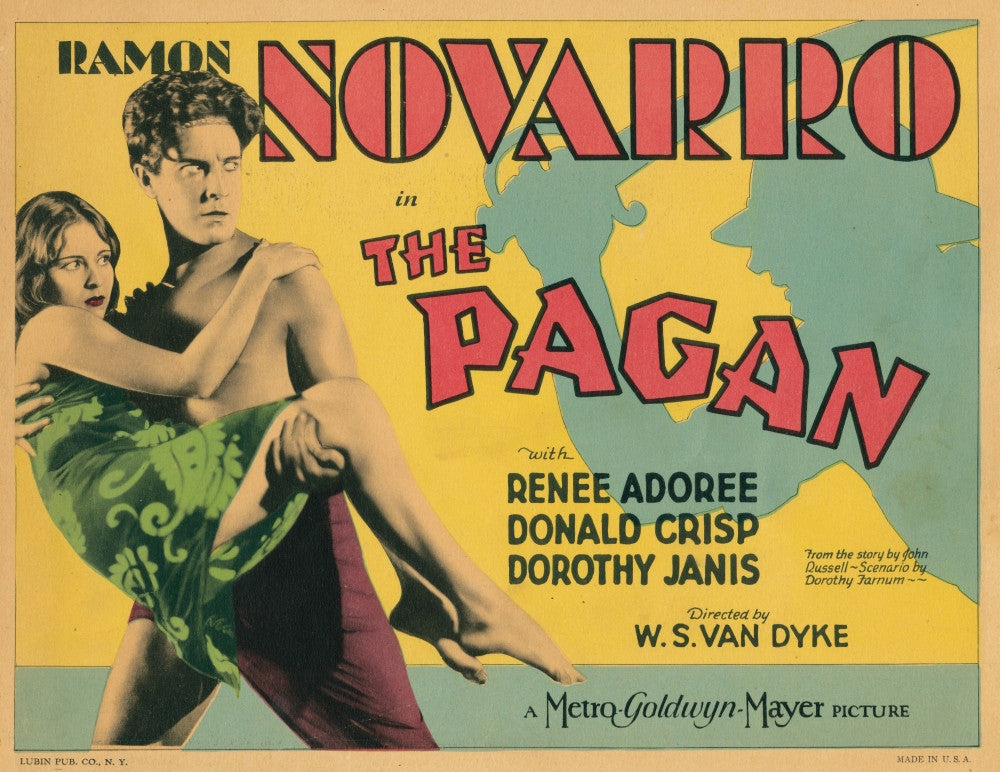 The Pagan Movie Poster Lobbycard Print Featuring Renee Adoree and Ramon Novarro (1929)