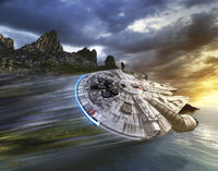 Star Wars Millennium Falcon Poster Print - In Search of Luke Skywalker