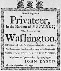 Privateer 1776 Broadside Print | Granger Collection