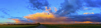 Glowing Golden Clouds Over Green Fields - Alberta Poster Print by 770 Productions