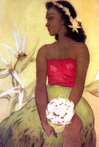 Hula Dancer with Ipu Fine Art Print by Hawaiian Legacy Archive
