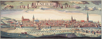 Lueneburg Cityscape Line Engraving Art Print - 1730