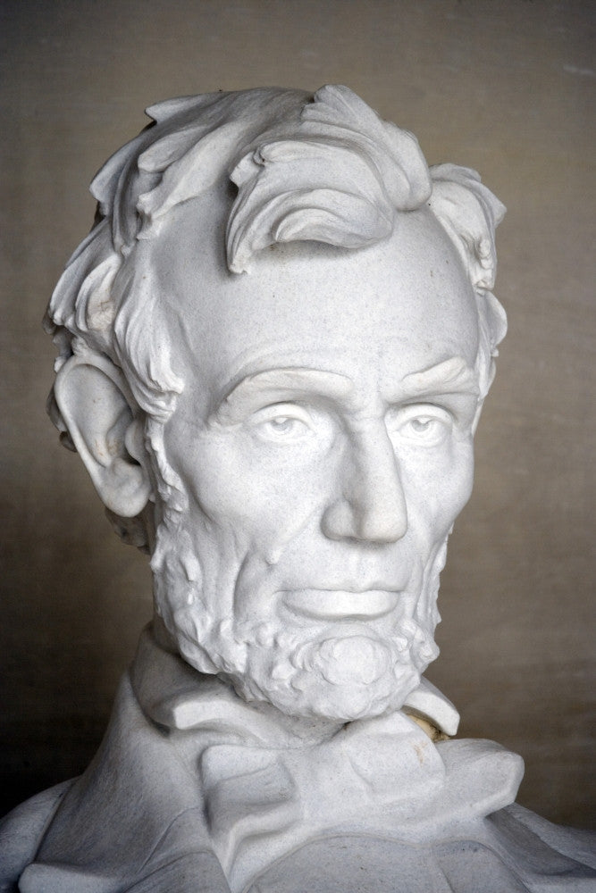 Sculpture of President Lincoln's Head Fine Art Print