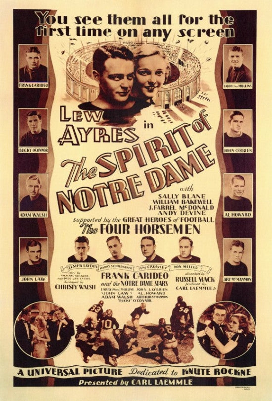 The Spirit of Notre Dame Movie Poster (11x17) | Posterazzi