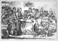 Edward Jenner Cow-Pock Caricature Etching Print by James Gillray