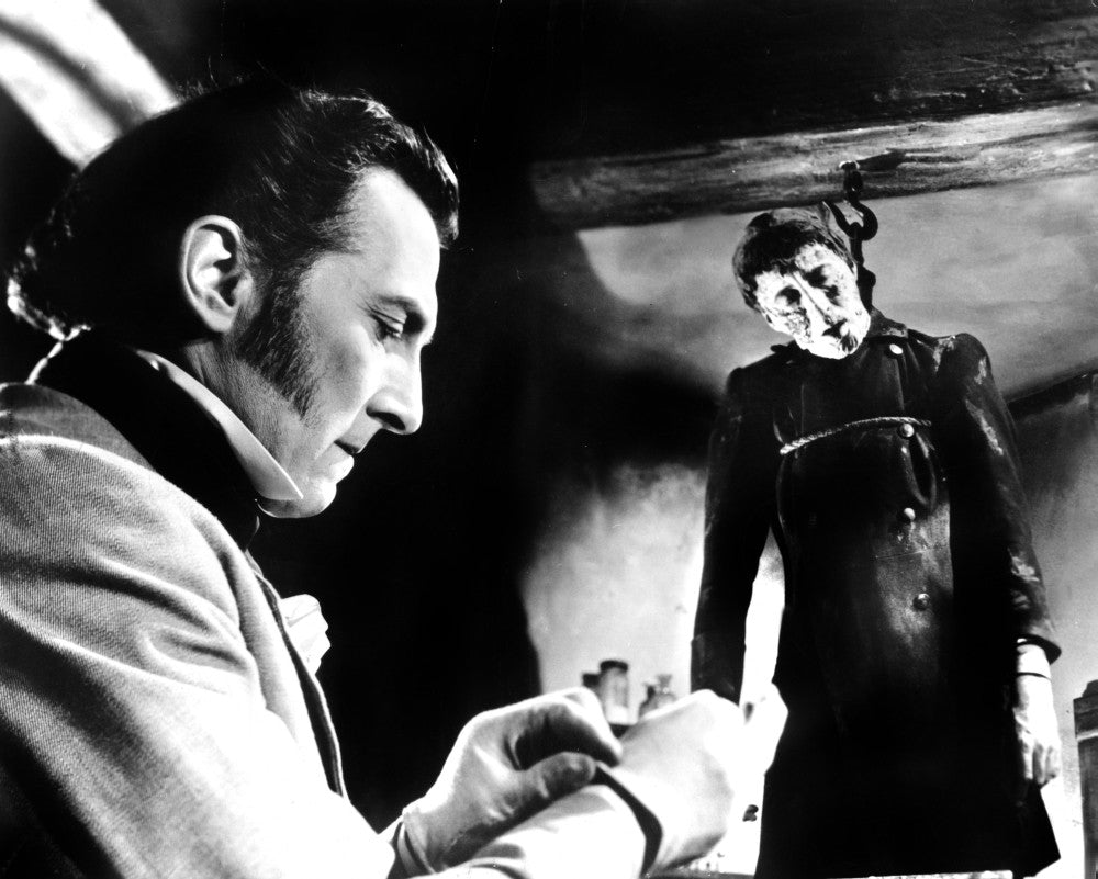 The Curse of Frankenstein 1957 Photo Print featuring Peter Cushing and Christopher Lee
