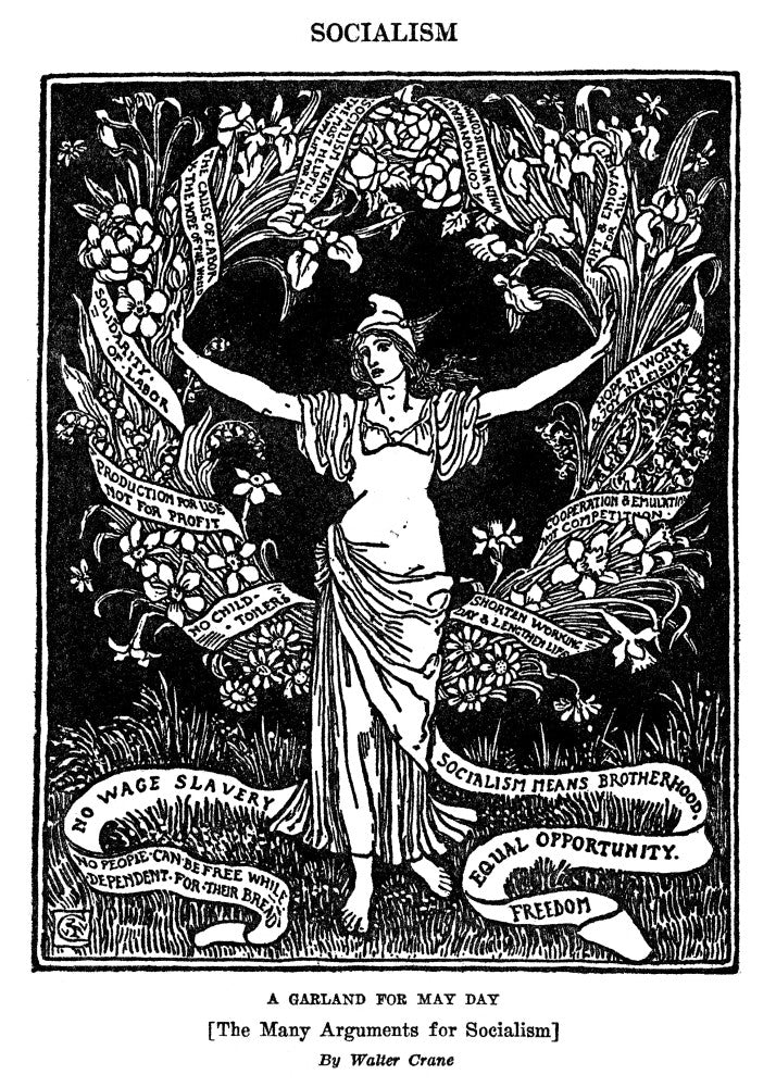 A Garland For May Day (1913) Fine Art Print by Walter Crane