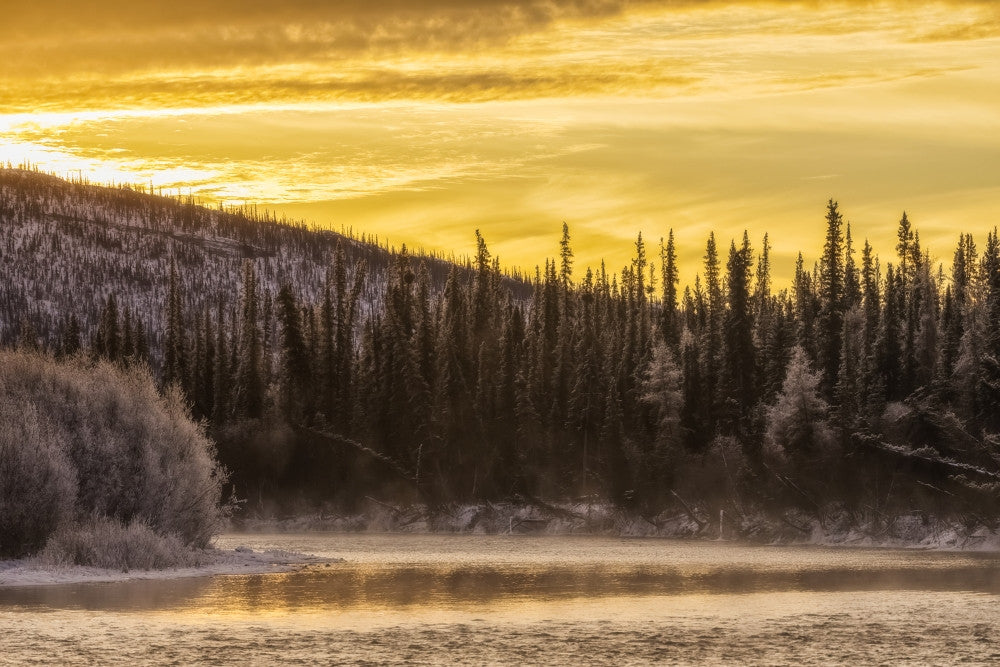 Sunrise Over Fishing Branch River Fine Art Print by Robert Postma
