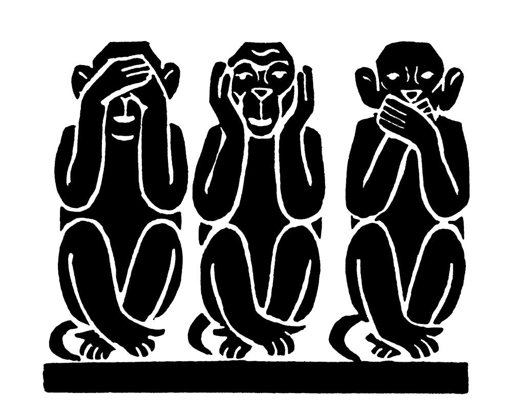See No Evil, Hear No Evil, Speak No Evil Poster Print
