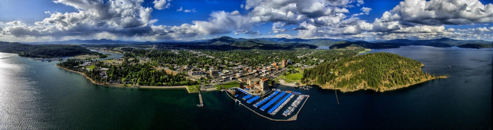 Aerial View of Coeur d'Alene, Idaho Fine Art Print by Panoramic Images