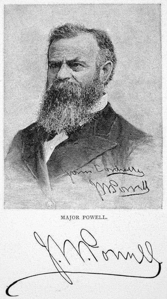John Wesley Powell American Geologist Wood Engraving Print - 1895