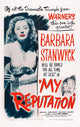 My Reputation Movie Poster Art by Barbara Stanwyck - 1946 Fine Art Print