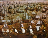 English Ships and the Spanish Armada 1588 Fine Art Print - English School