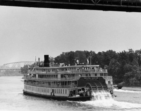 Paddleboat in the Ohio River Fine Art Print - Delta Queen