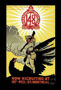 148th Overseas Battalion Recruitment Poster Print by P.E. Nobbs