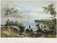 View of New York and Hudson River from Weehawken - Steel Engraving