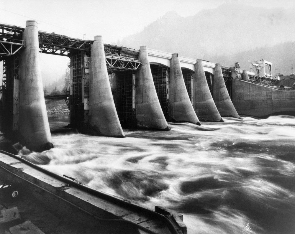 Bonneville Dam Construction Photograph - 1936 by Granger Collection