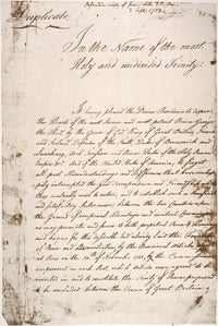 Treaty of Paris, 1783 - First Page Fine Art Print by Granger Collection