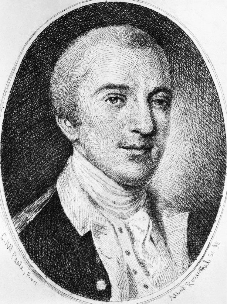 John Laurens American Revolutionary Officer Etching by Albert Rosenthal