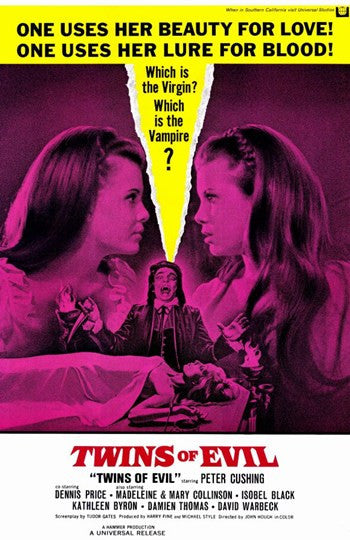 Twins of Evil Movie Poster - Classic Horror Art Print