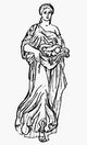 Pomona - Ancient Roman Goddess of Fruit Line Engraving Print by Granger Collection
