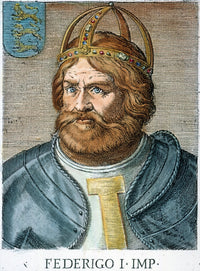 Frederick I (Barbarossa) Fine Art Print - Italian Engraving