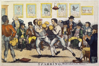 Boxing Sparring Etching - 19th Century Fine Art Print by George Cruikshank