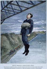 Steve Brodie Daredevil Print - Leaping Into The Hudson River (1888) | Posterazzi
