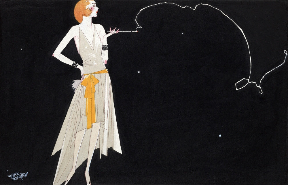 Flapper Art Print - 'Where There's Smoke There's Fire' by Russell Patterson