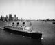 High Angle View of SS Queen Mary Cruise Ship Poster Print - New York City