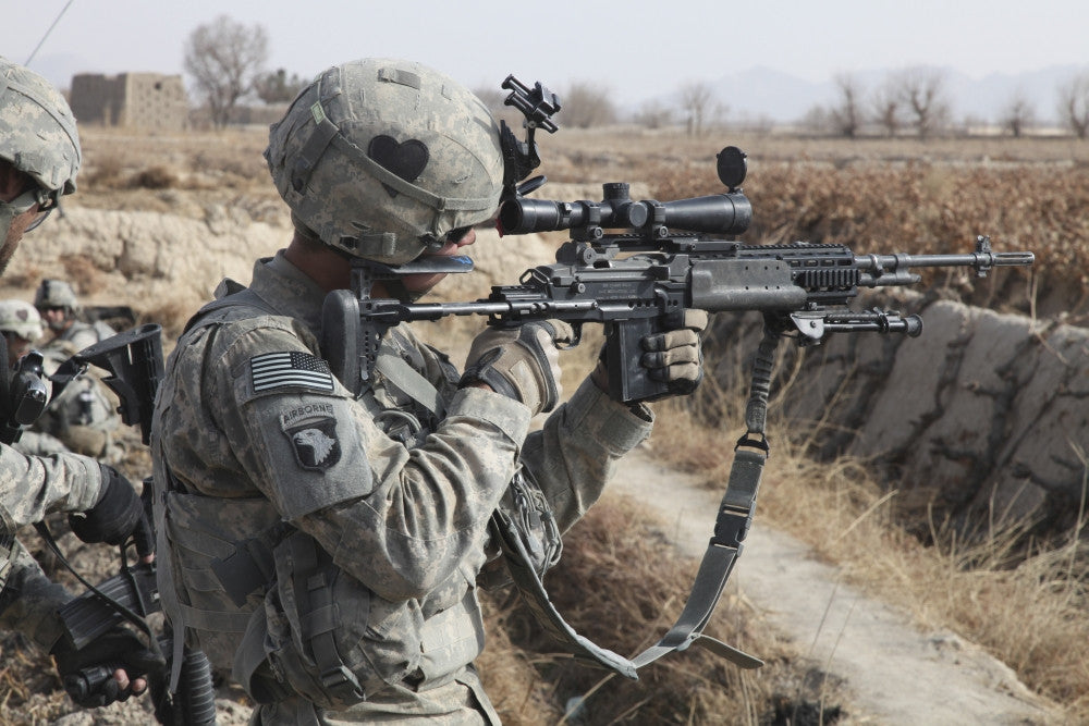 U.S. Army Soldier with M-14 Sniper Rifle Poster Print
