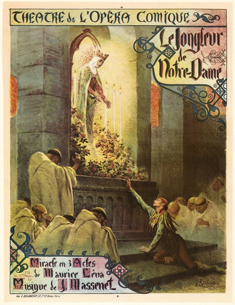 Massenet: Jongleur 1904 French Opera Poster Print | Posterazzi
