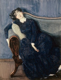 Sleeping Woman in Blue Fine Art Print by Konstantin Somov