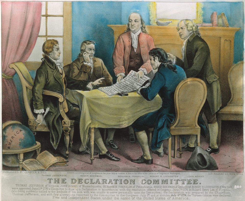 Declaration of Independence Committee Lithograph Print by Currier & Ives