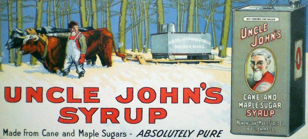 Uncle John's Maple Syrup Framed Ad Poster Print by New England Maple Syrup Co.