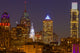 Illuminated Night Cityscape Poster Print - Philadelphia, PA