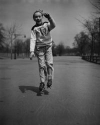 Boy Roller Skating in Park Fine Art Print - Multiple Sizes Available