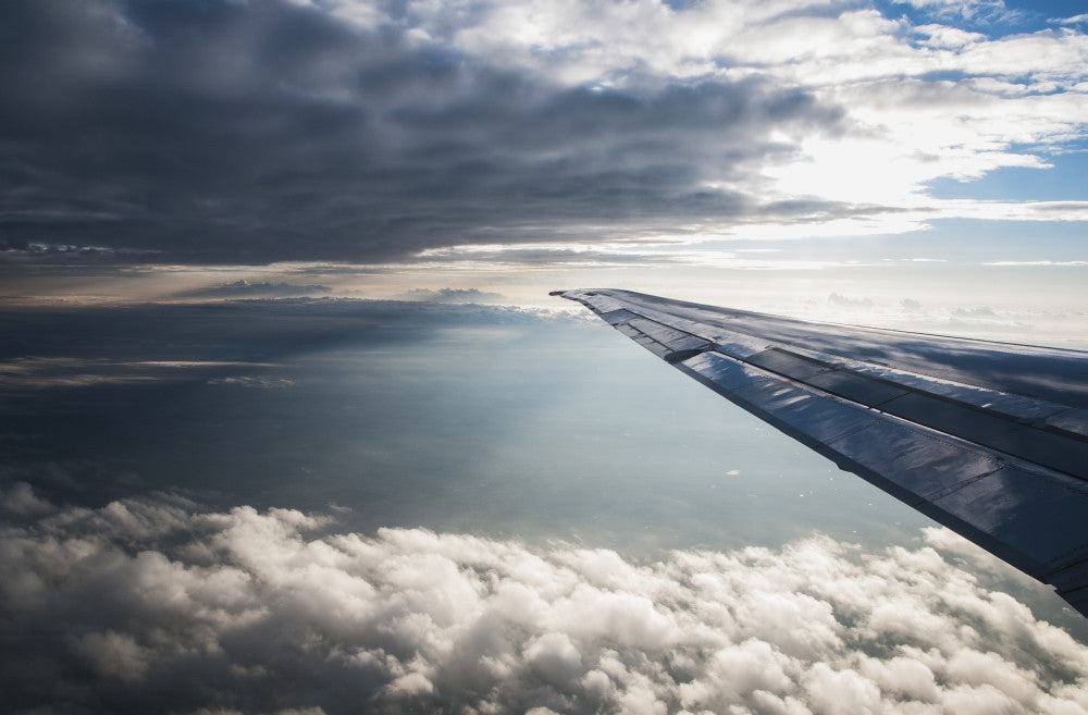 Commercial Jet Flying Through Clouds Fine Art Print - Colorado by Robert L. Potts