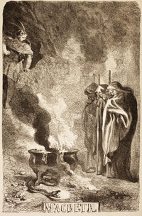 Macbeth Witches Cauldron Fine Art Print by Sir John Gilbert
