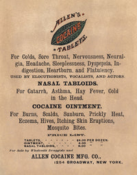 Cocaine Medicine Advertisement from 1885 - Fine Art Print by Granger Collection