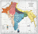 19th Century Map of India by Sir Herbert Hope Risley - Fine Art Print
