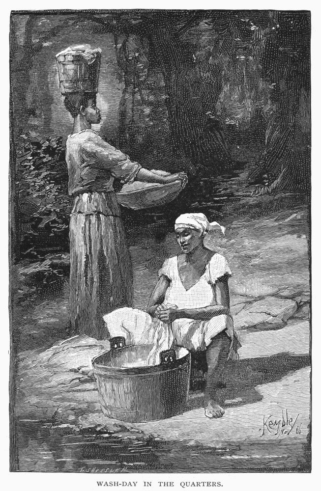 Plantation Life: Wash Day on a Louisiana Sugar Plantation Fine Art Print