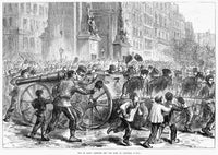 Paris Commune 1871 Wood Engraving Poster Print by Granger Collection